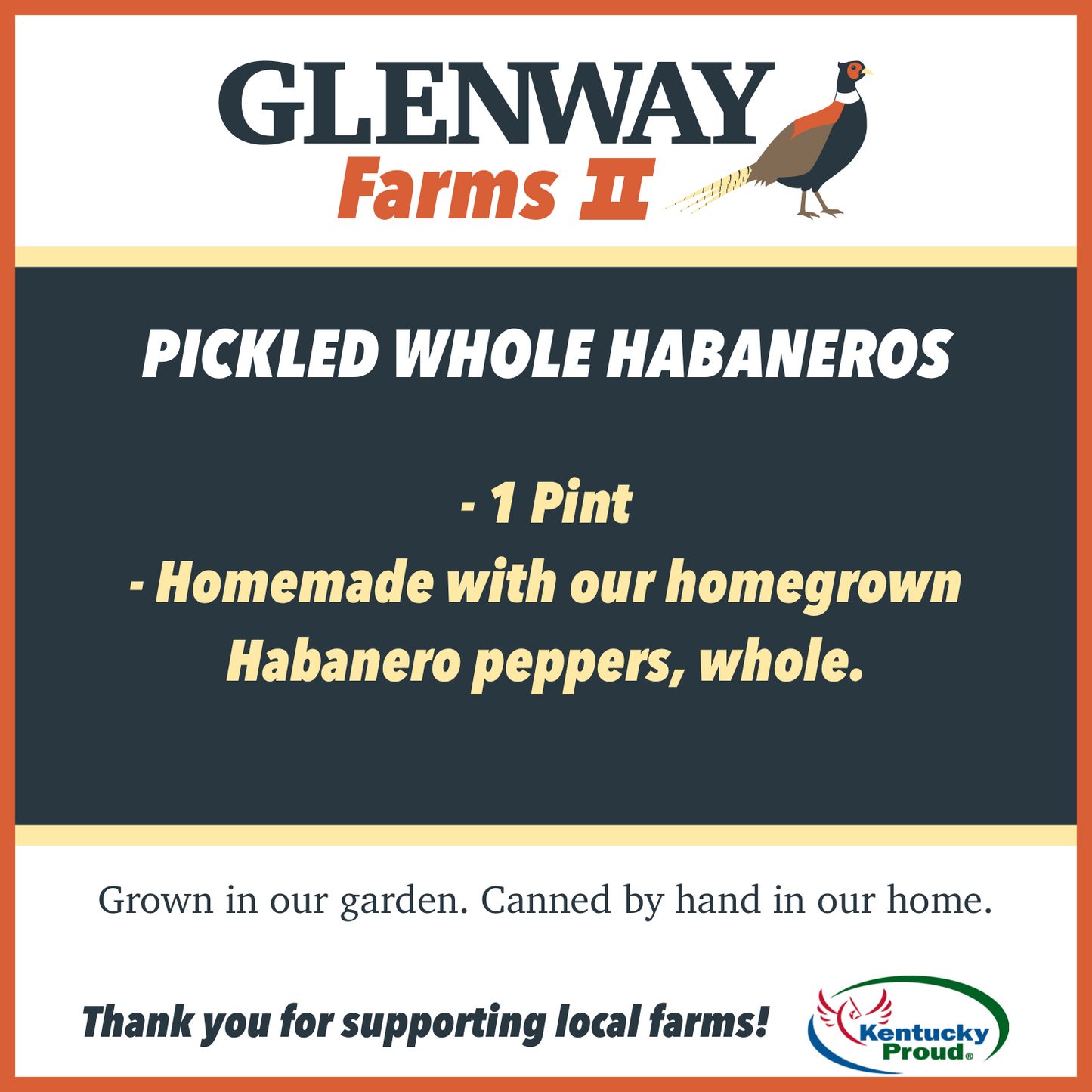 Whole Pickled Habanero Peppers - 16 ounces