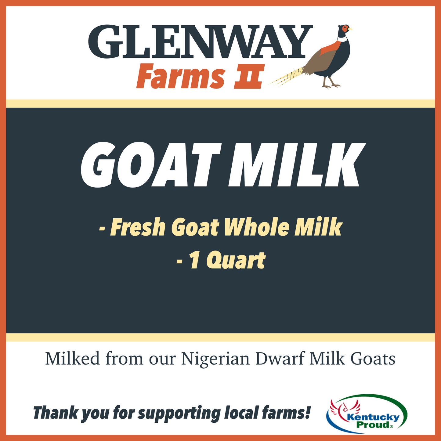 Goat Whole Milk - Quart