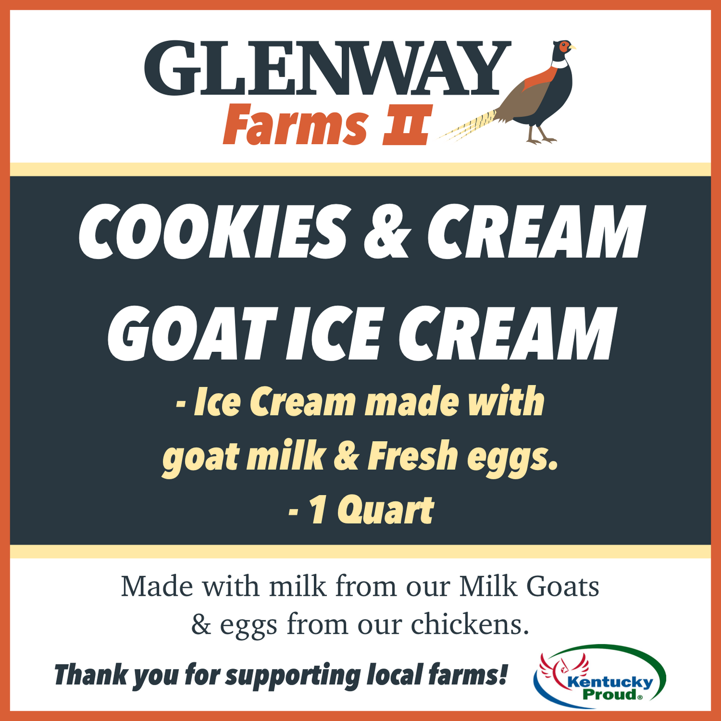 Cookies & Cream Goat Ice Cream