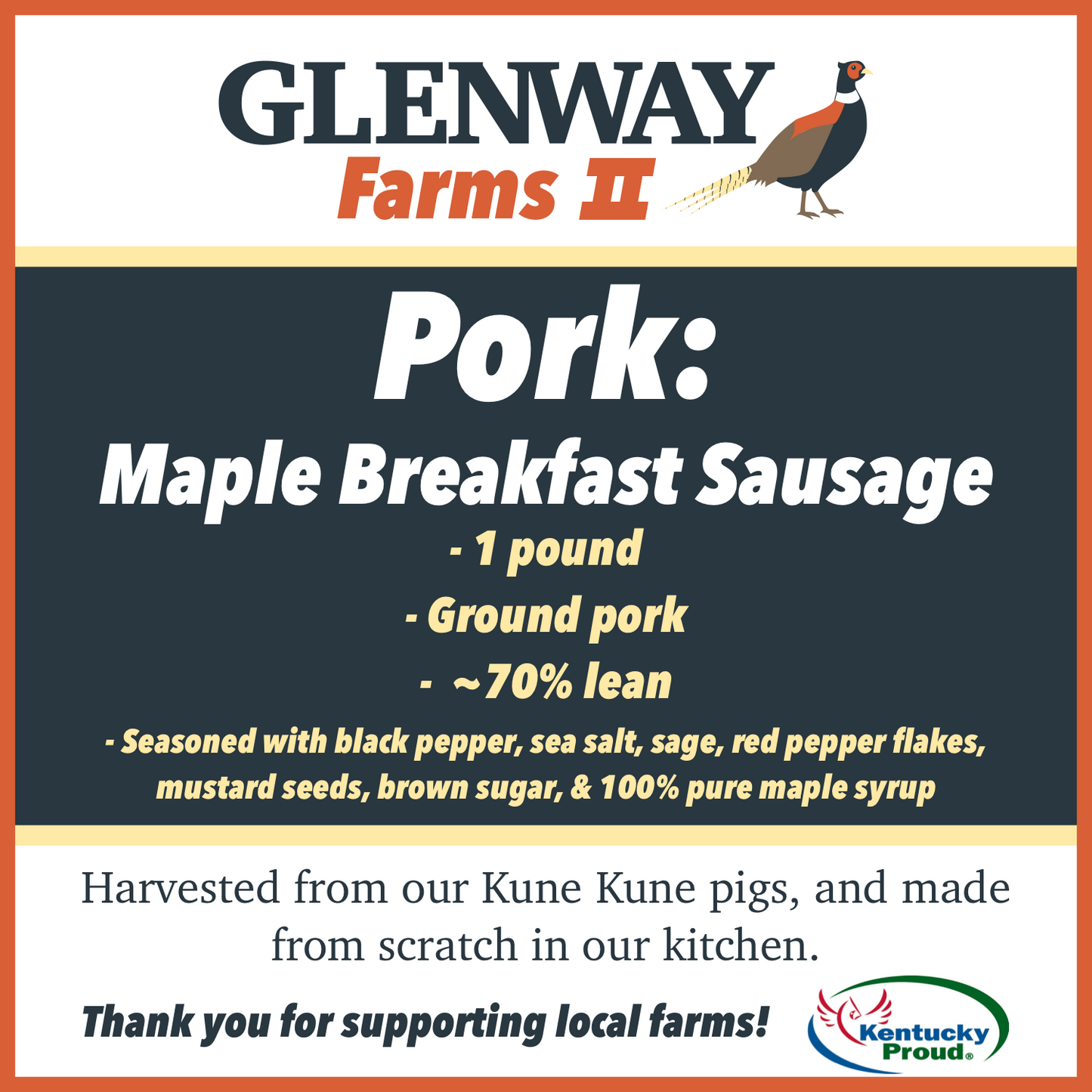 Maple breakfast sausage