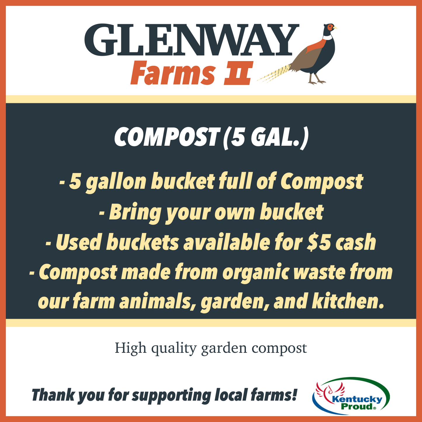 Compost 5 gal. bucket (Bring your own bucket)
