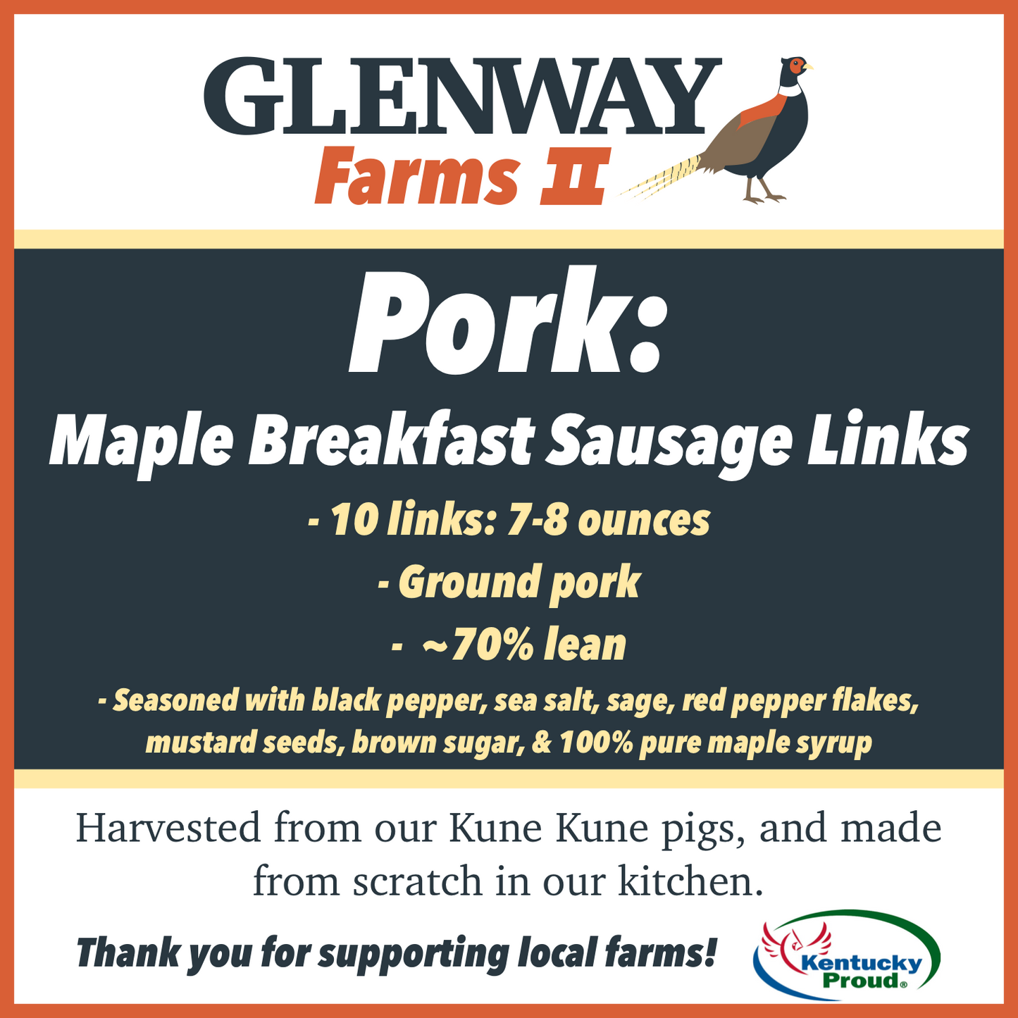 Maple breakfast sausage links