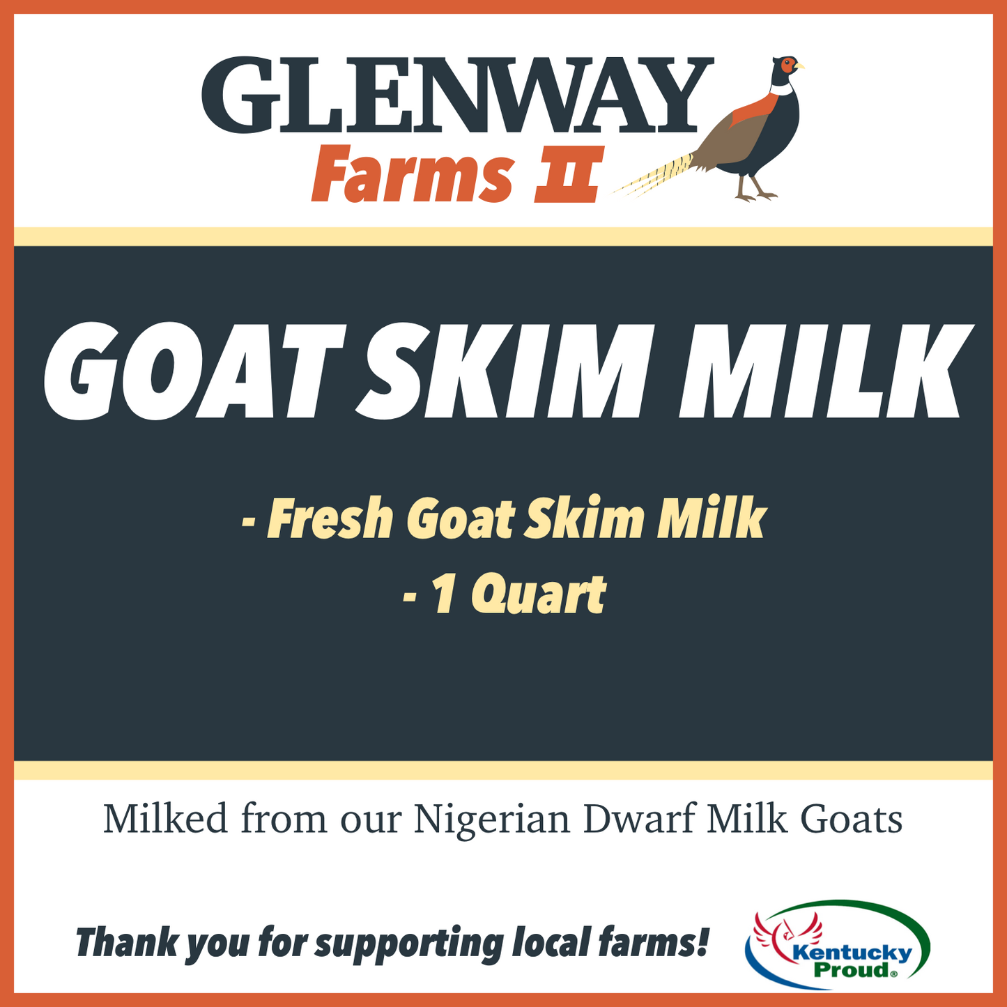 Goat Skim Milk - Quart